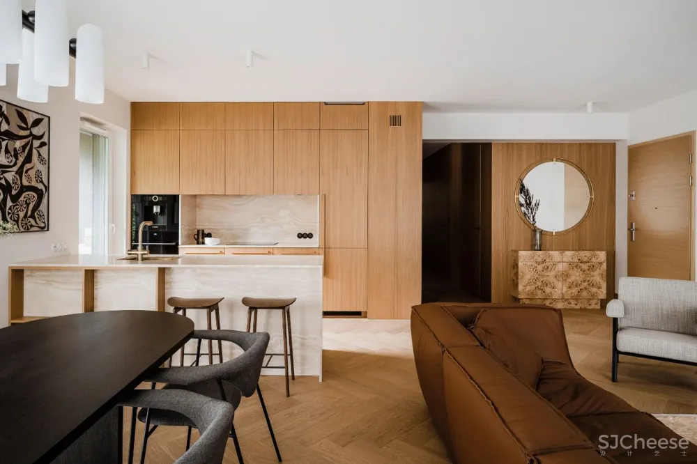 90㎡ 做三房, 客厅全开放,设计都在细节里