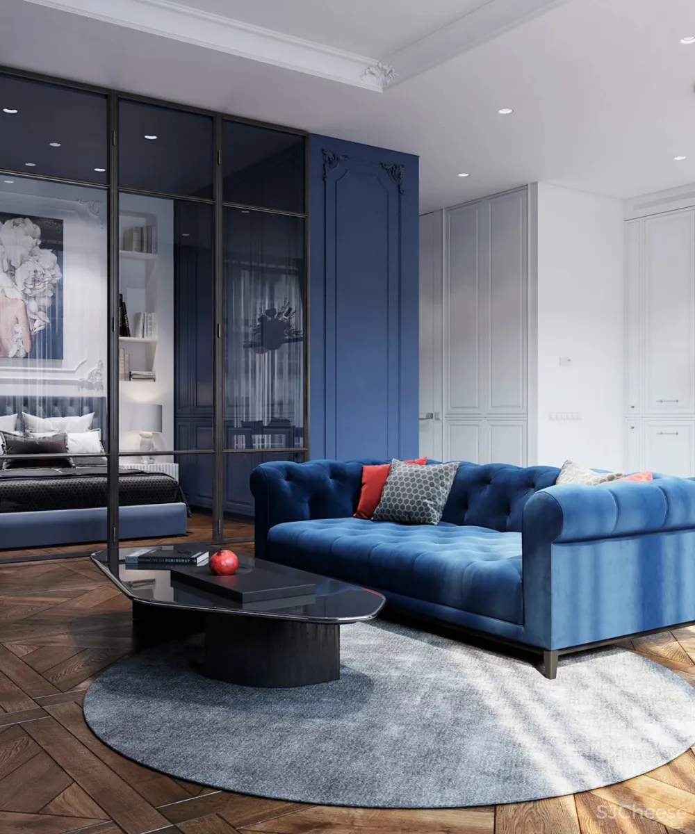 58㎡时尚美宅,色彩的魔力!