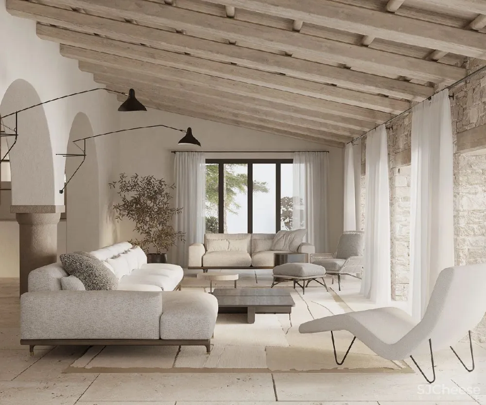 Large And Elegant Rustic Living Spaces