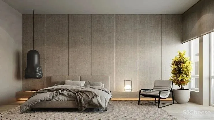 简约原木风住宅,用布艺、石材搭配出高级感!