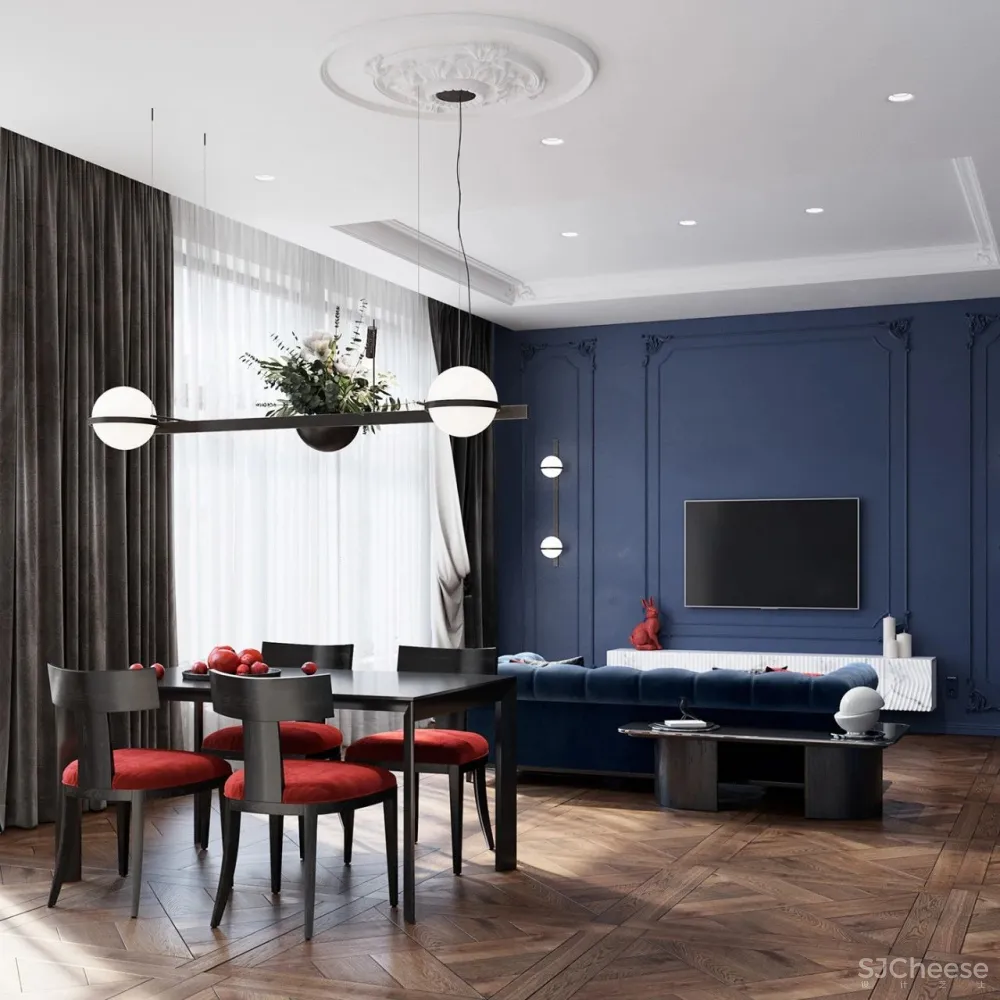 58㎡时尚美宅,色彩的魔力!