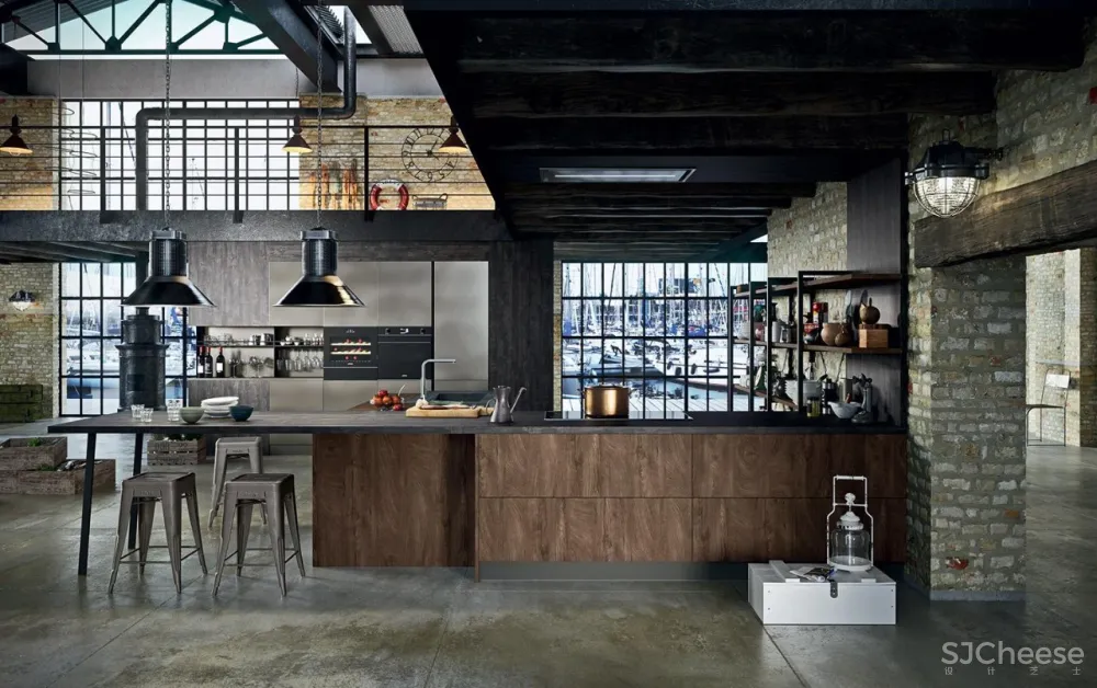 工业风厨房，让你不羁放纵爱烹饪