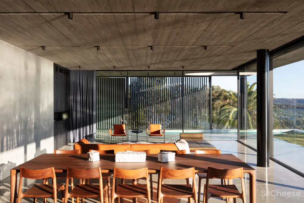 乡下盖房子,用这种木纹混凝土,温暖又高级!