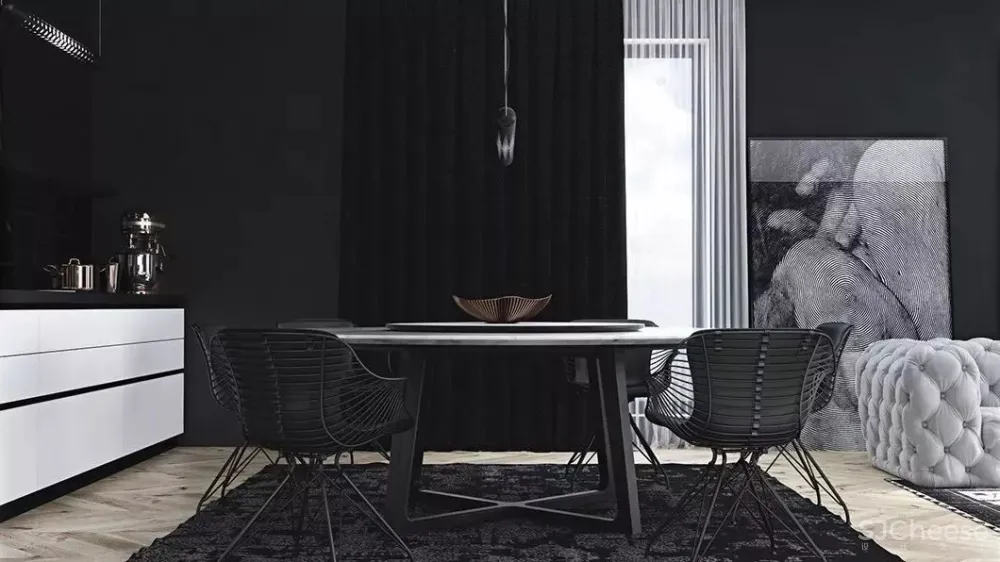 高级黑,超帅气的设计配色!