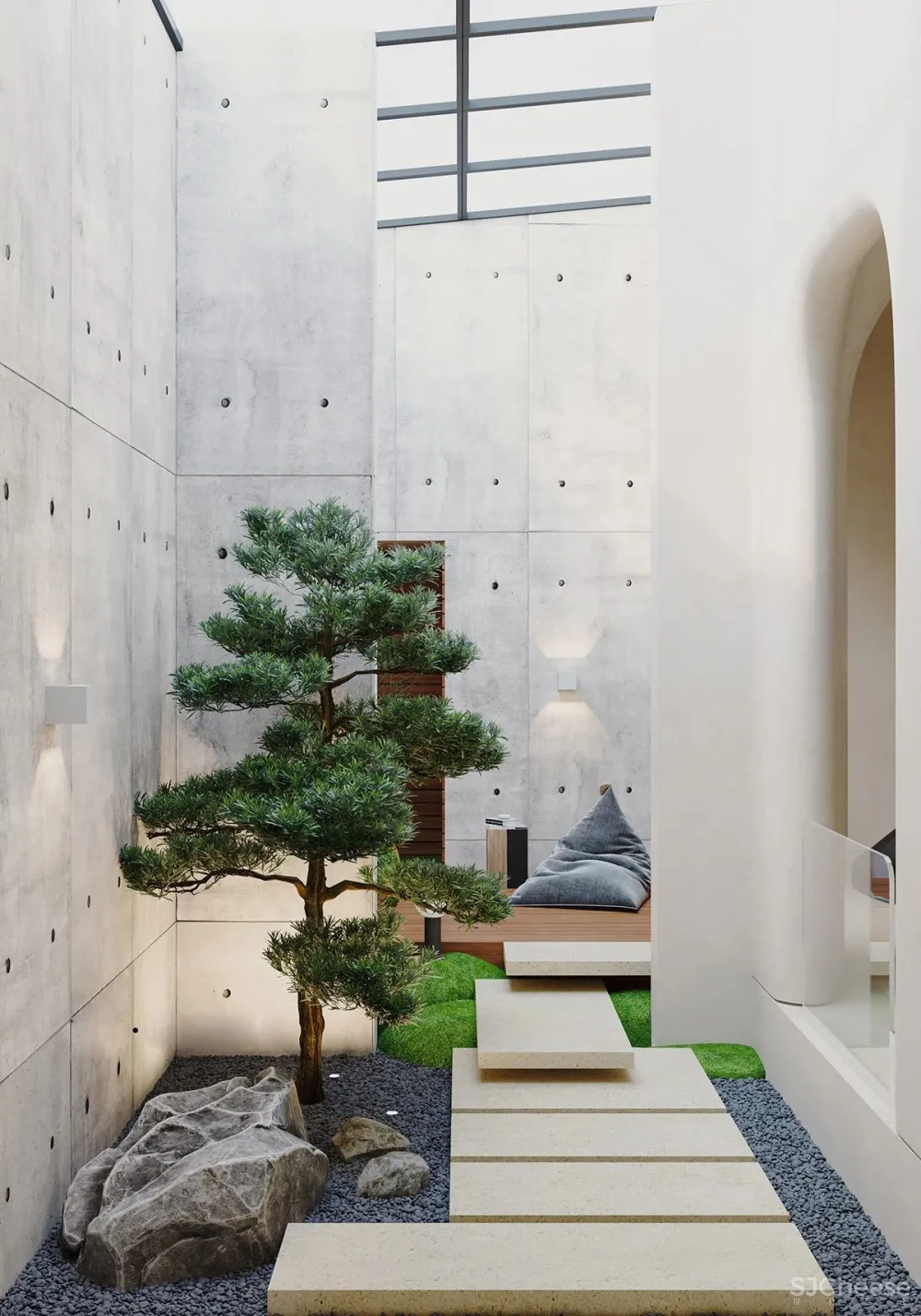 自然舒适的艺术住宅