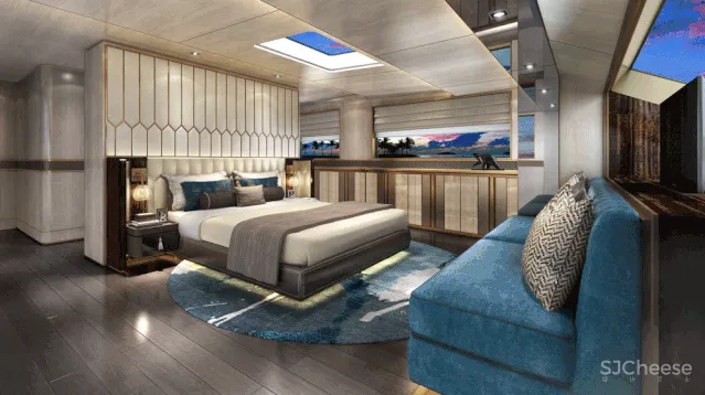 梁志天新作 海上别墅:游艇Sanlorenzo SX88室内设计