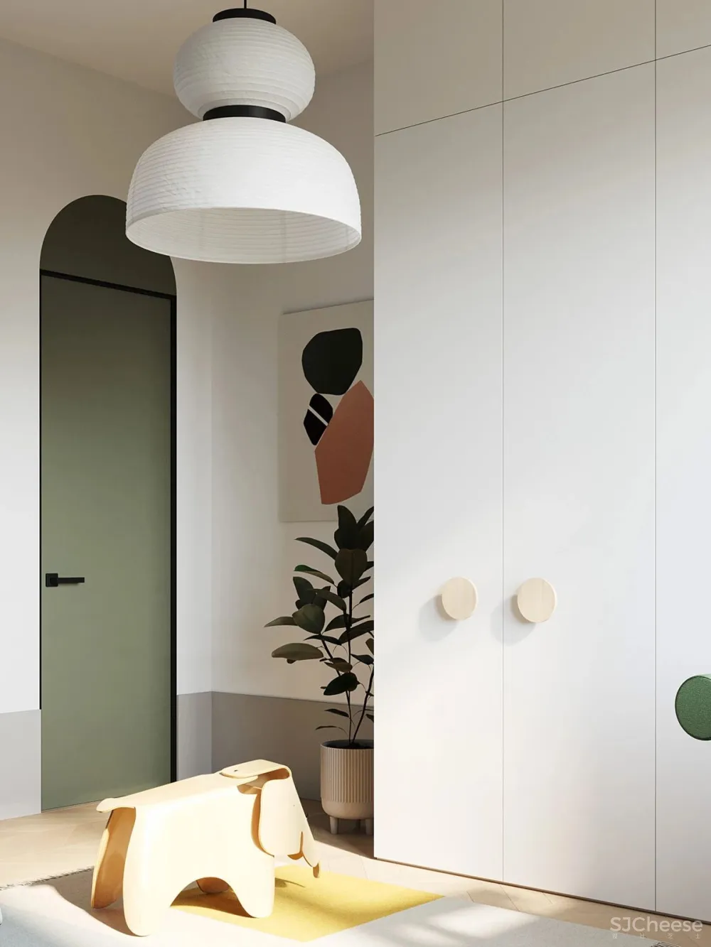 79平米，一家四口同住，这里被设计师形容为“专属于秋天的空间”