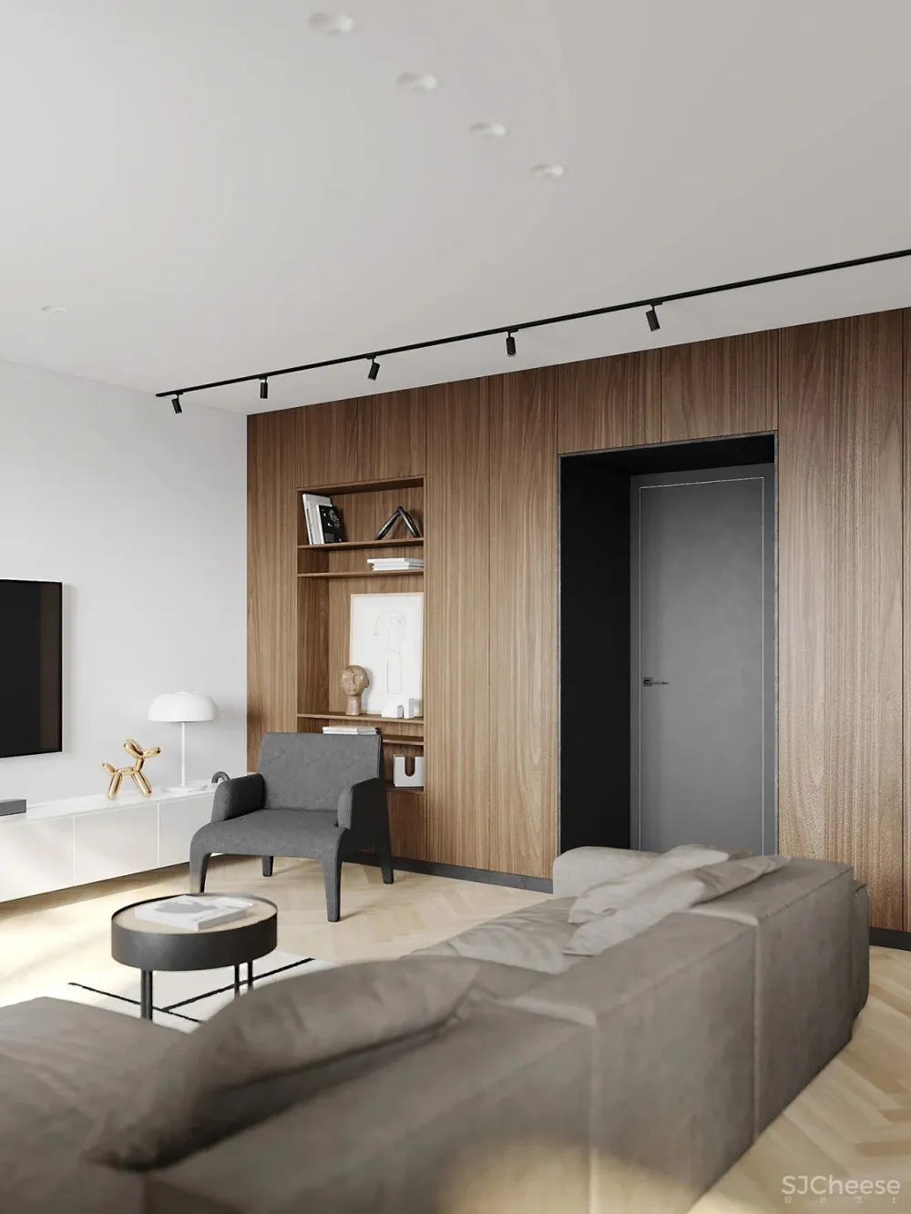 78㎡浅灰 木色,竟然这么漂亮!