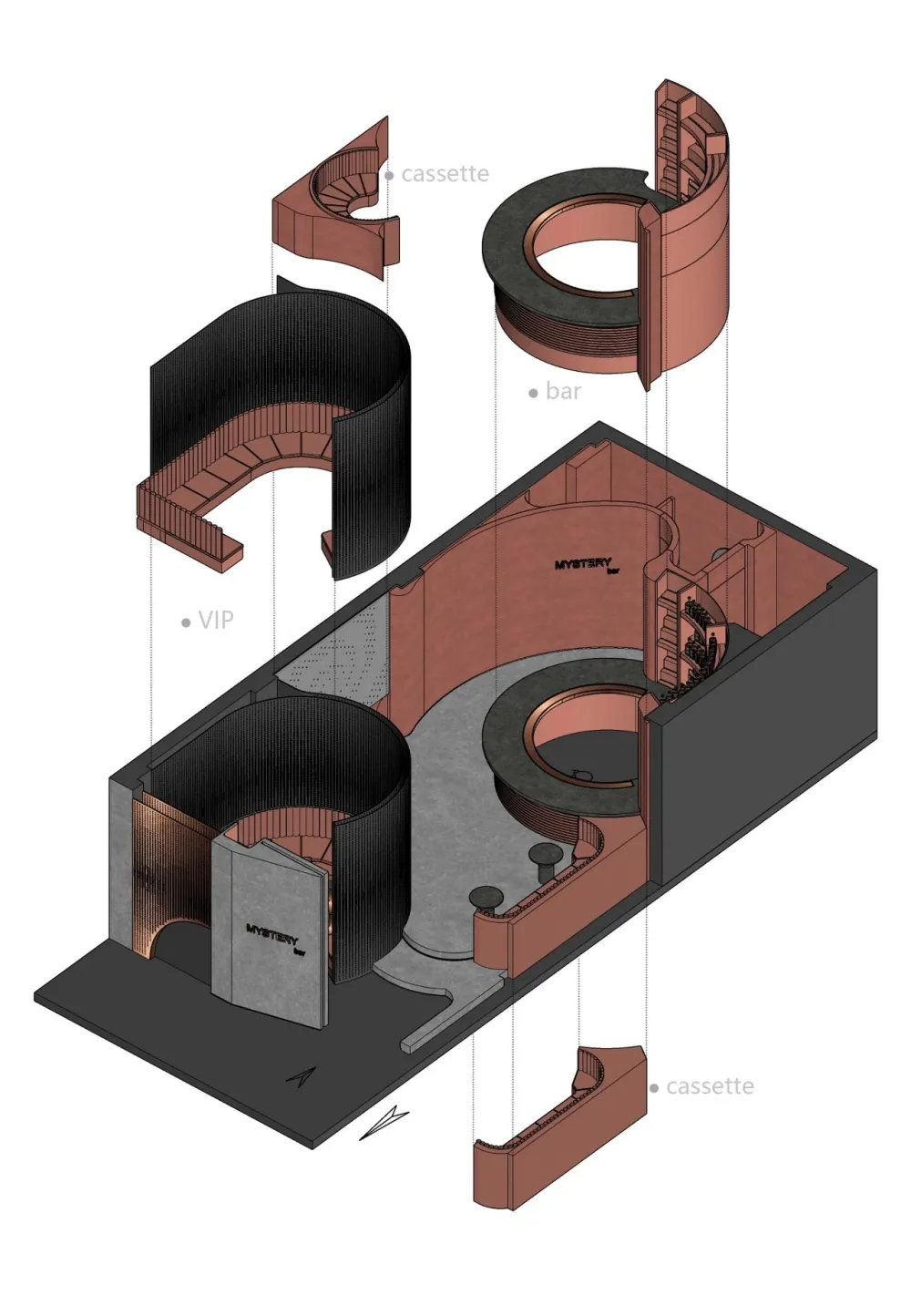 流畅弧线，打造设计感超强的迷你酒吧