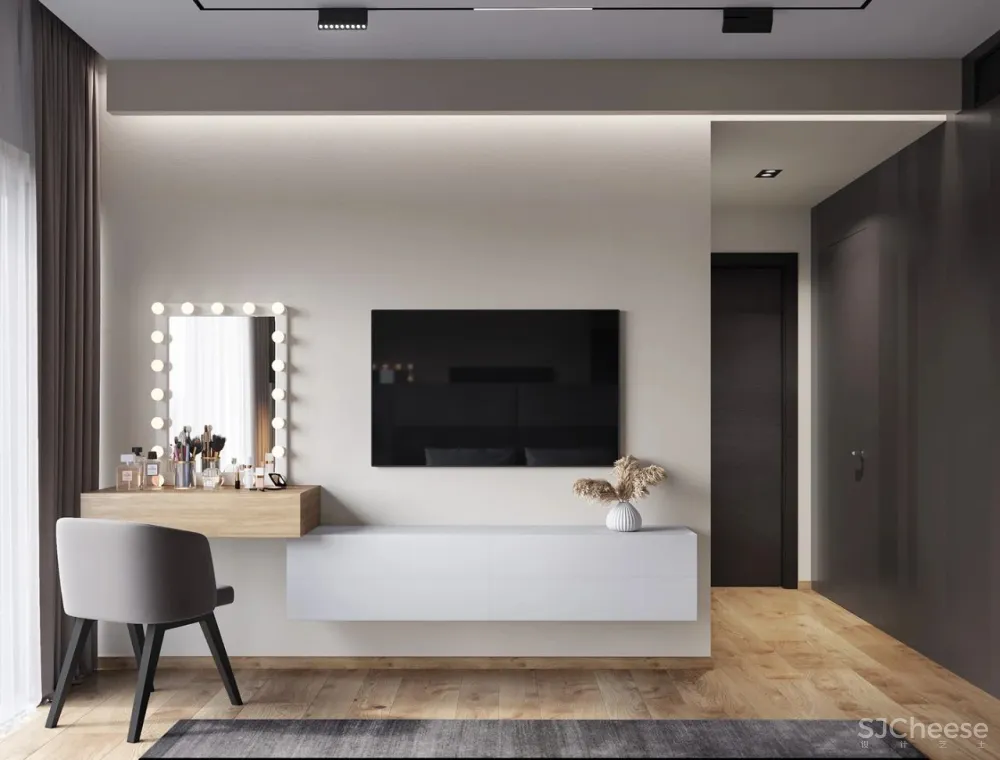 水蓝 浅灰，简约空间的浪漫调性