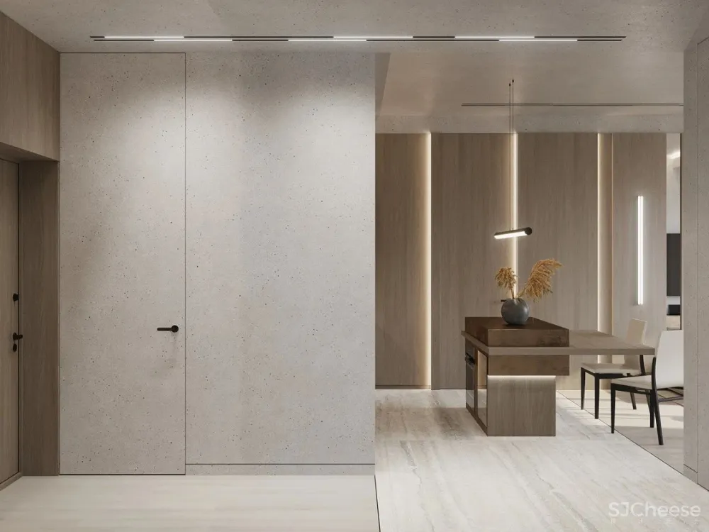 简致素净的四口之家,用材质打造高级感!