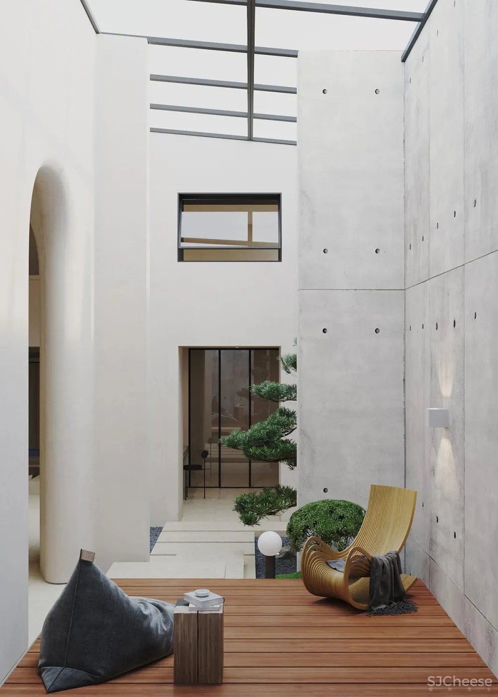 自然舒适的艺术住宅