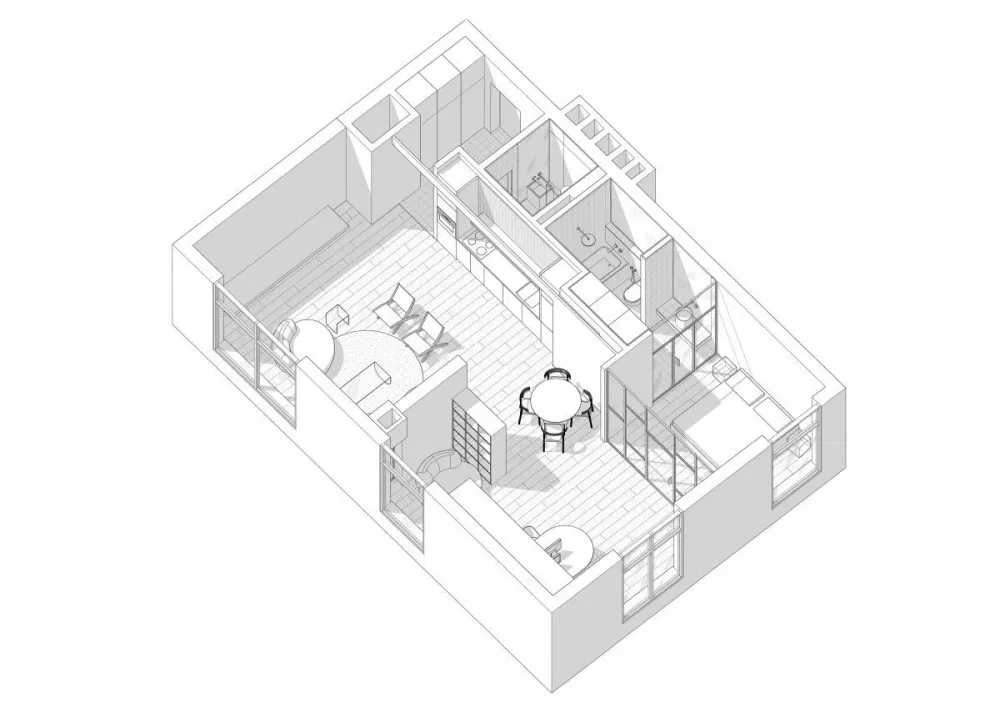 两室改一室,厨房会隐身,年轻人的家就是这么任性!