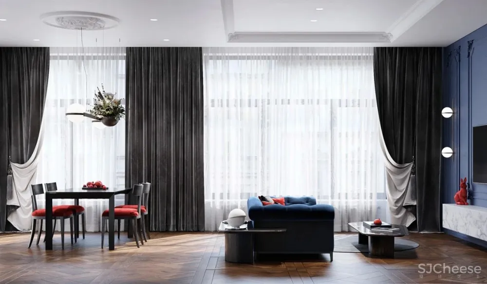 58㎡时尚美宅,色彩的魔力!