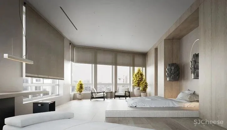 简约原木风住宅,用布艺、石材搭配出高级感!