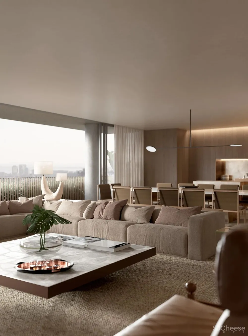 387㎡ 自然奢华的大平层,第四代住房有了新范本