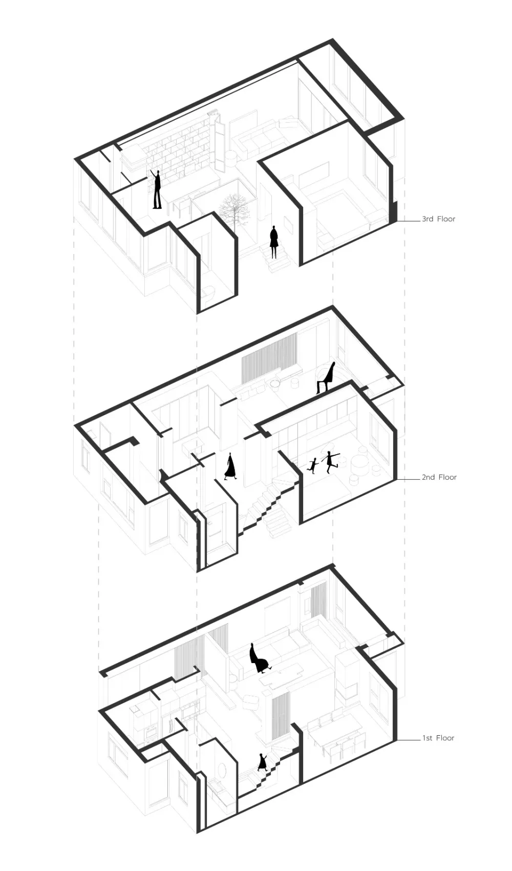255㎡极简别墅,黑白灰太有格调了!