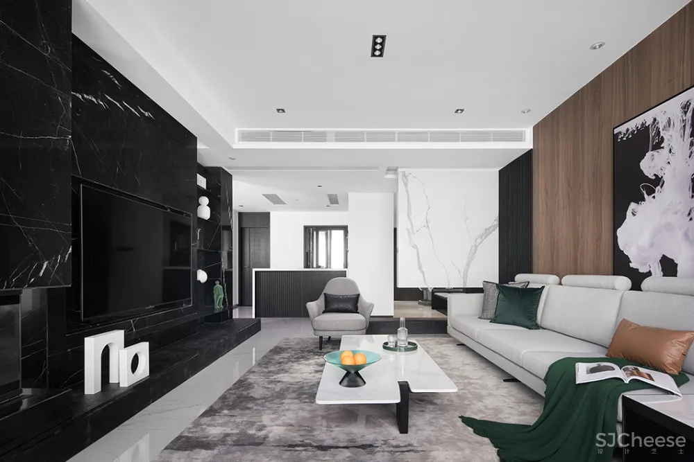 255㎡极简别墅,黑白灰太有格调了!