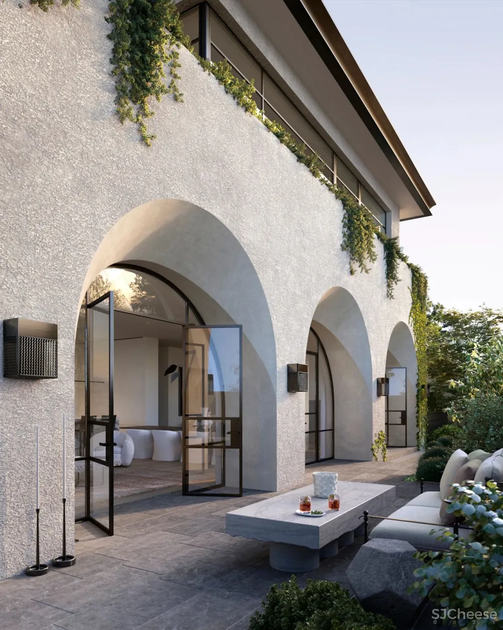 甄选国外优秀设计 墨尔本HuntingTower:自然主义的拱形豪宅