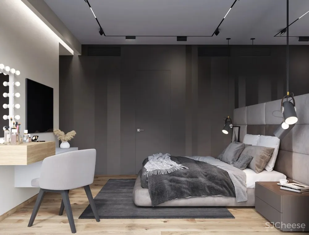 水蓝 浅灰，简约空间的浪漫调性