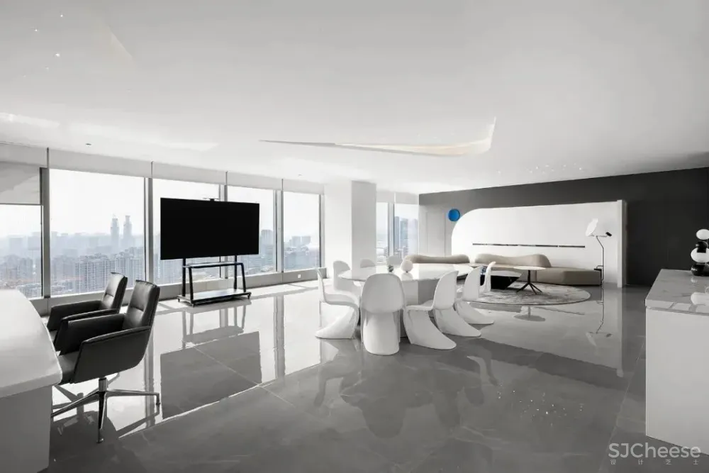 黑白简趣空间，90后都爱的个性潮地 珀阁室内设计