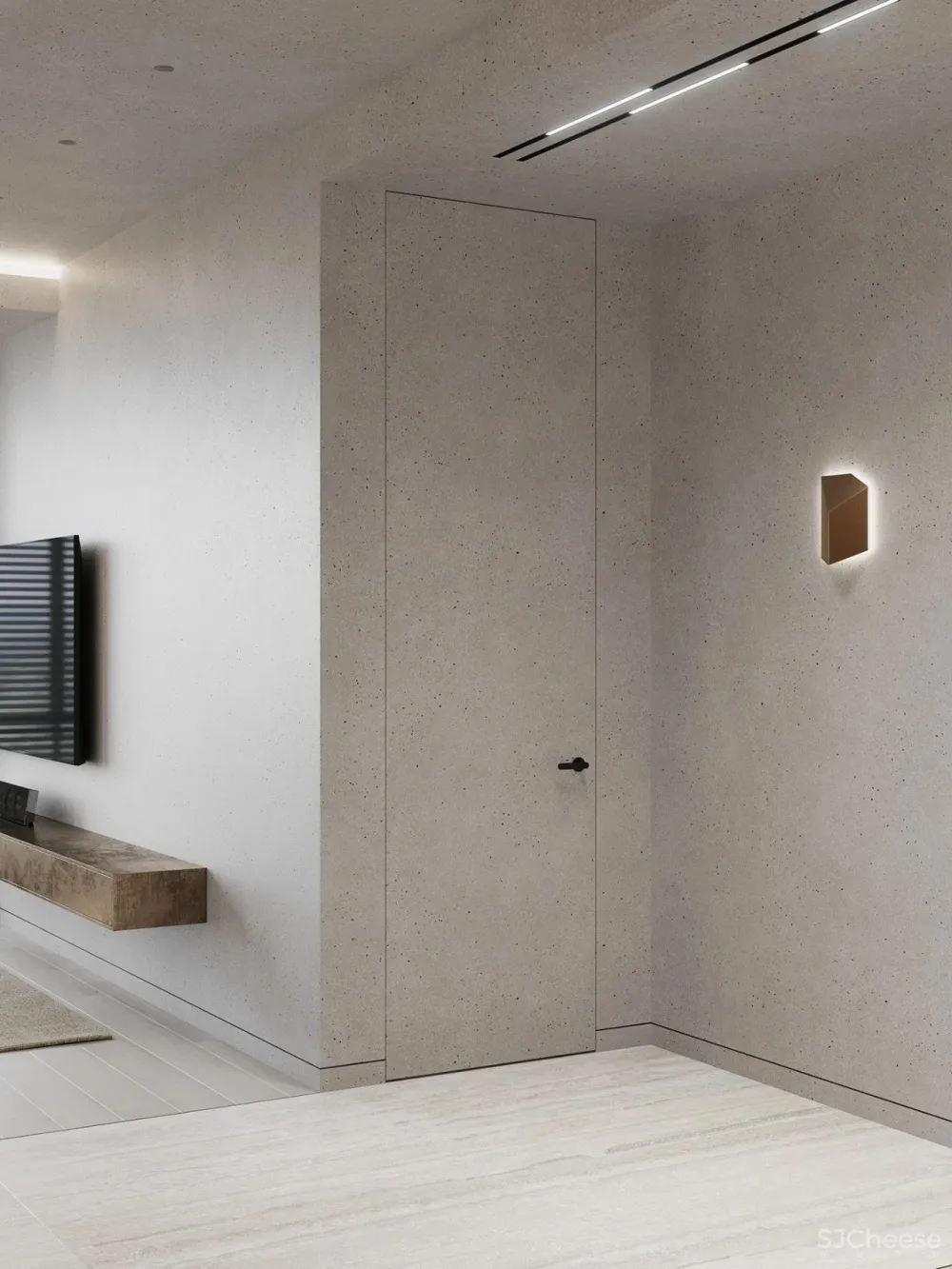 简致素净的四口之家,用材质打造高级感!