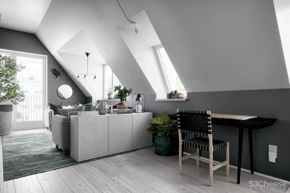 绿植点亮斯堪的纳维亚灰色空间,让你的家焕然一新!