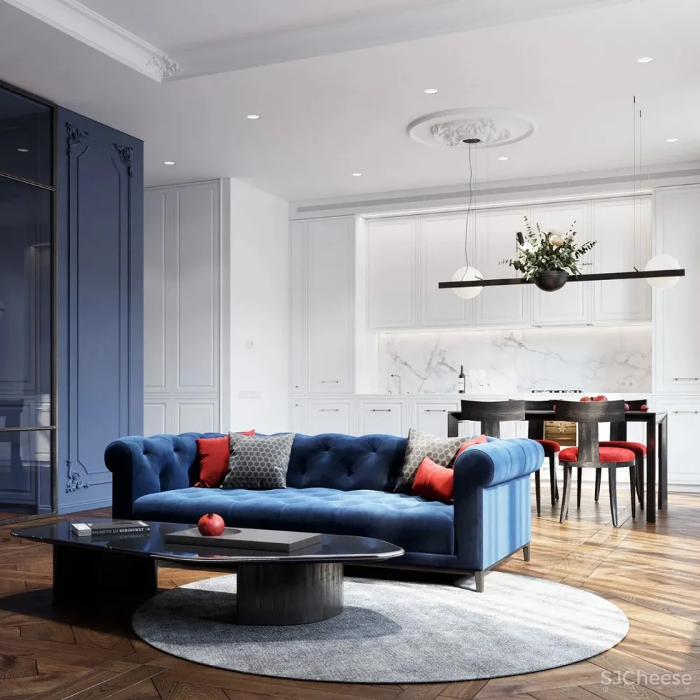 58㎡时尚美宅,色彩的魔力!