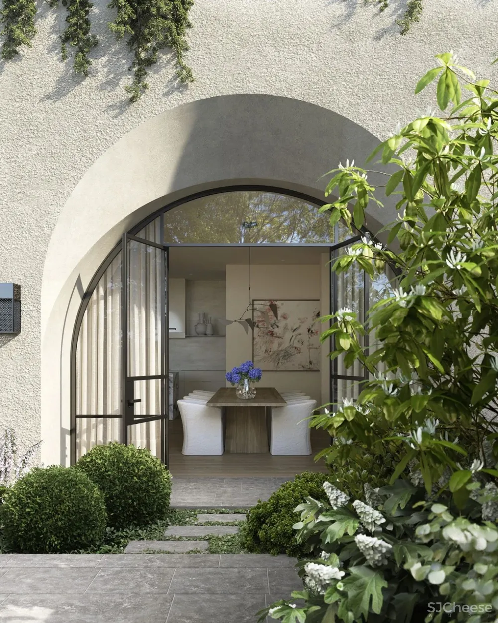 甄选国外优秀设计 墨尔本HuntingTower:自然主义的拱形豪宅