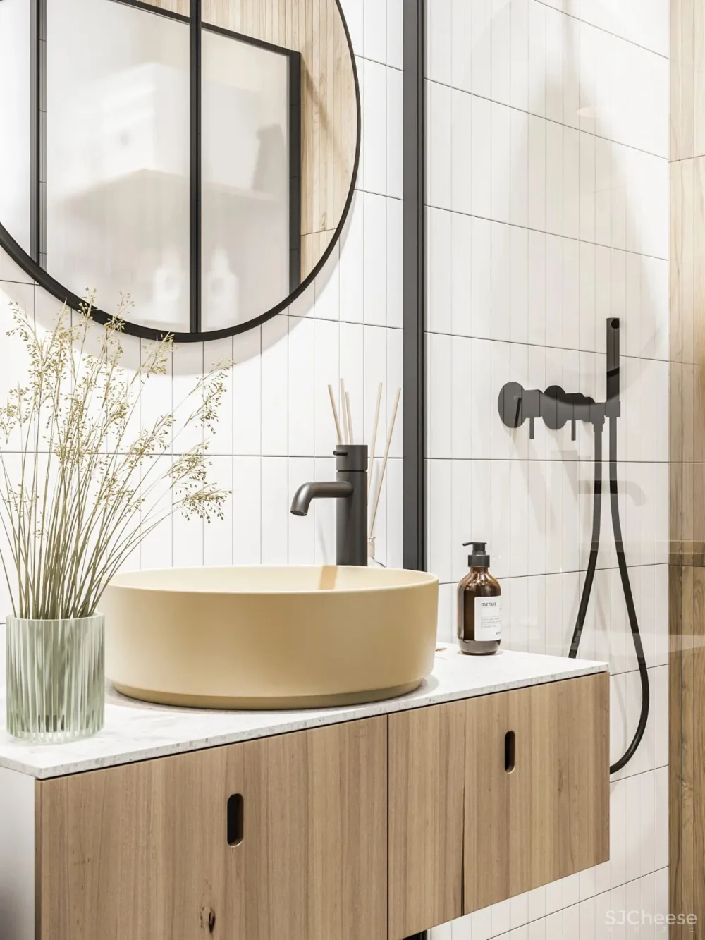 60㎡ 简约小家,卫生间还做干湿分离,这设计太赞了!