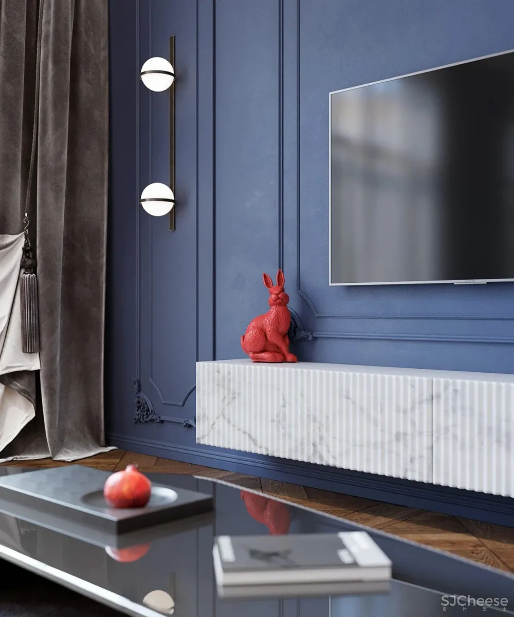 58㎡时尚美宅,色彩的魔力!