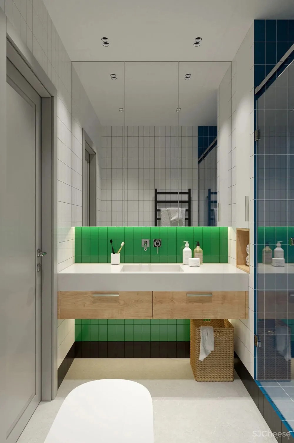 120㎡现代大宅,时尚色彩太惊艳了吧!