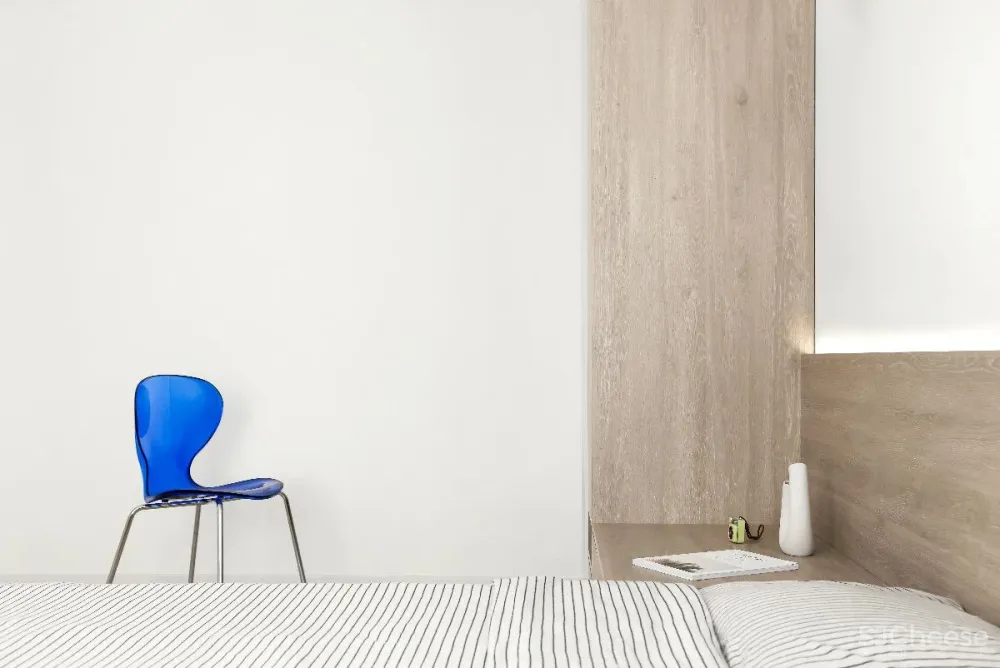 浅麻色 纯白色，简洁舒适的空间美感 清和一舍