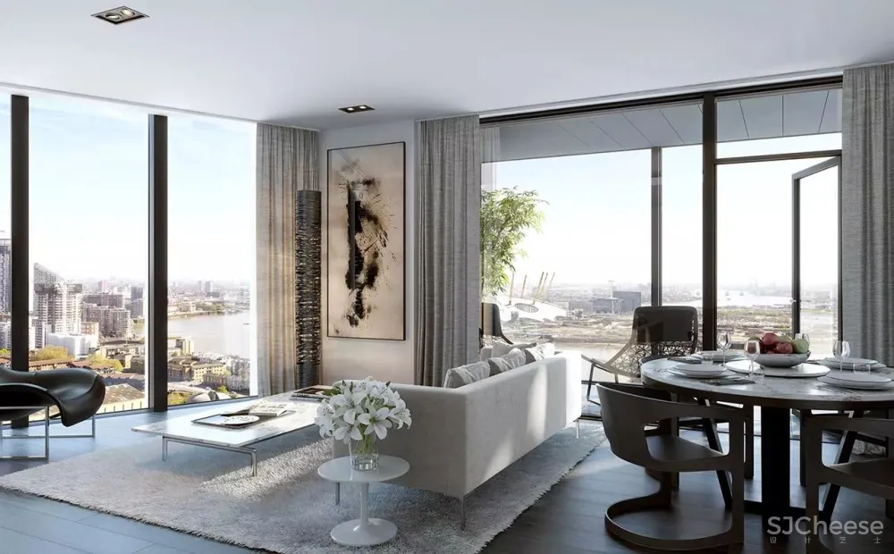 Make Architects设计-世界金融中心,伦敦泰晤士河畔顶奢公寓The Madison