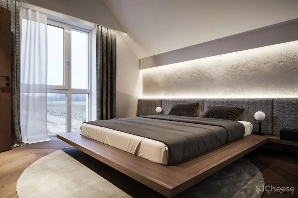 110㎡ 原木风复式, 灯光这样设计更有质感!