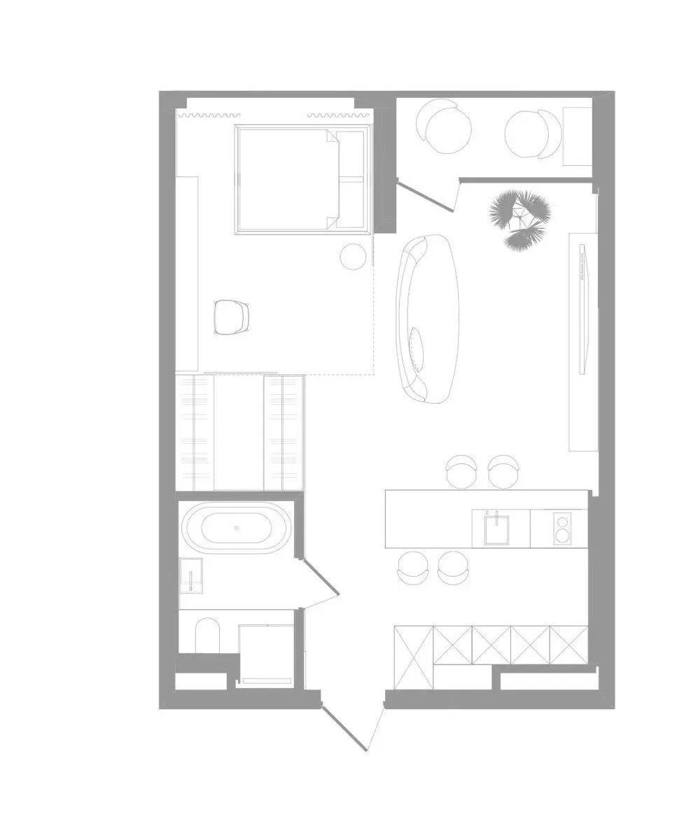 一厅一室,简约设计,舒适!