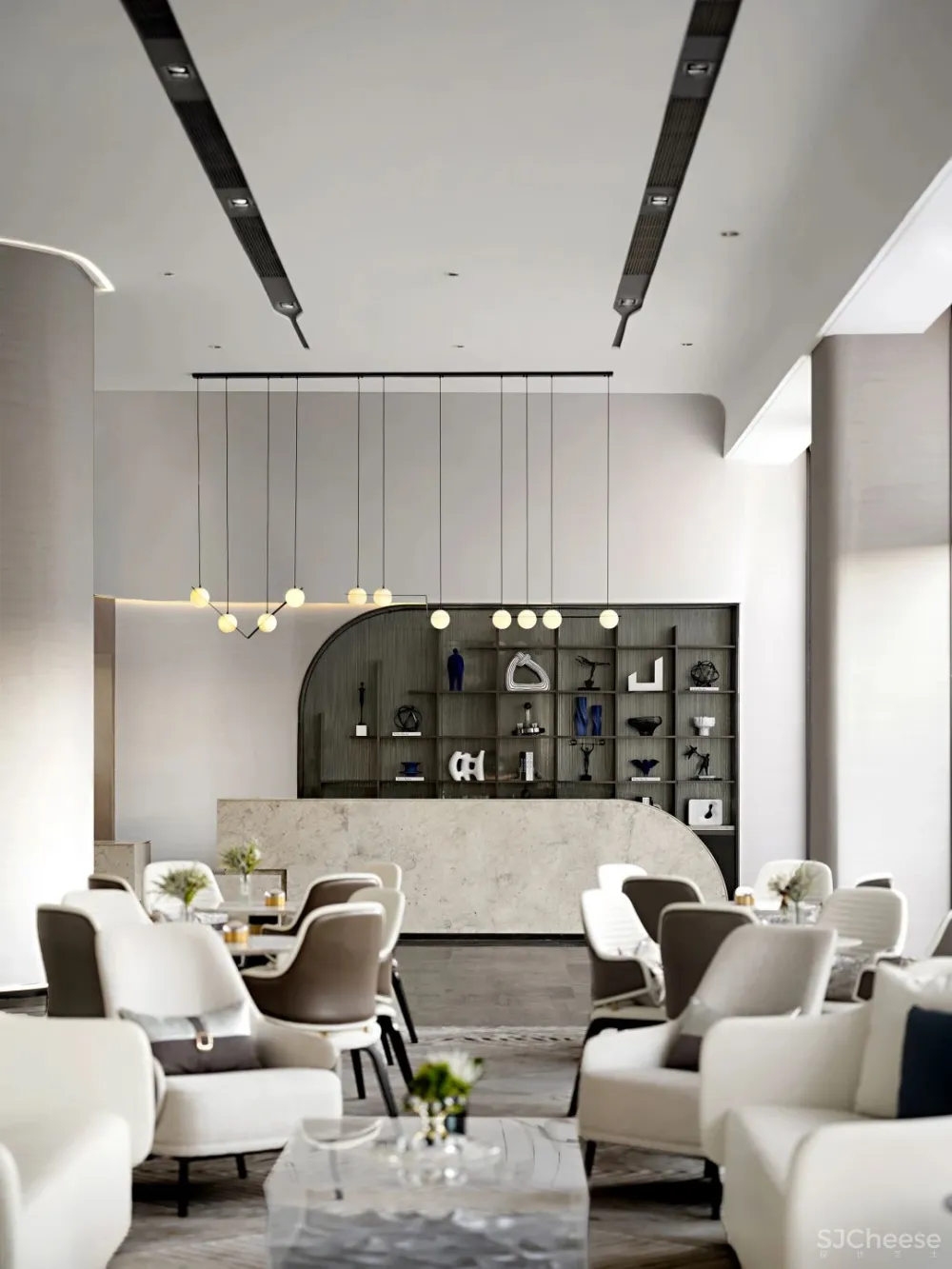 UMA伍玛设计 新作 武汉中梁天玺壹号售楼处|售楼处