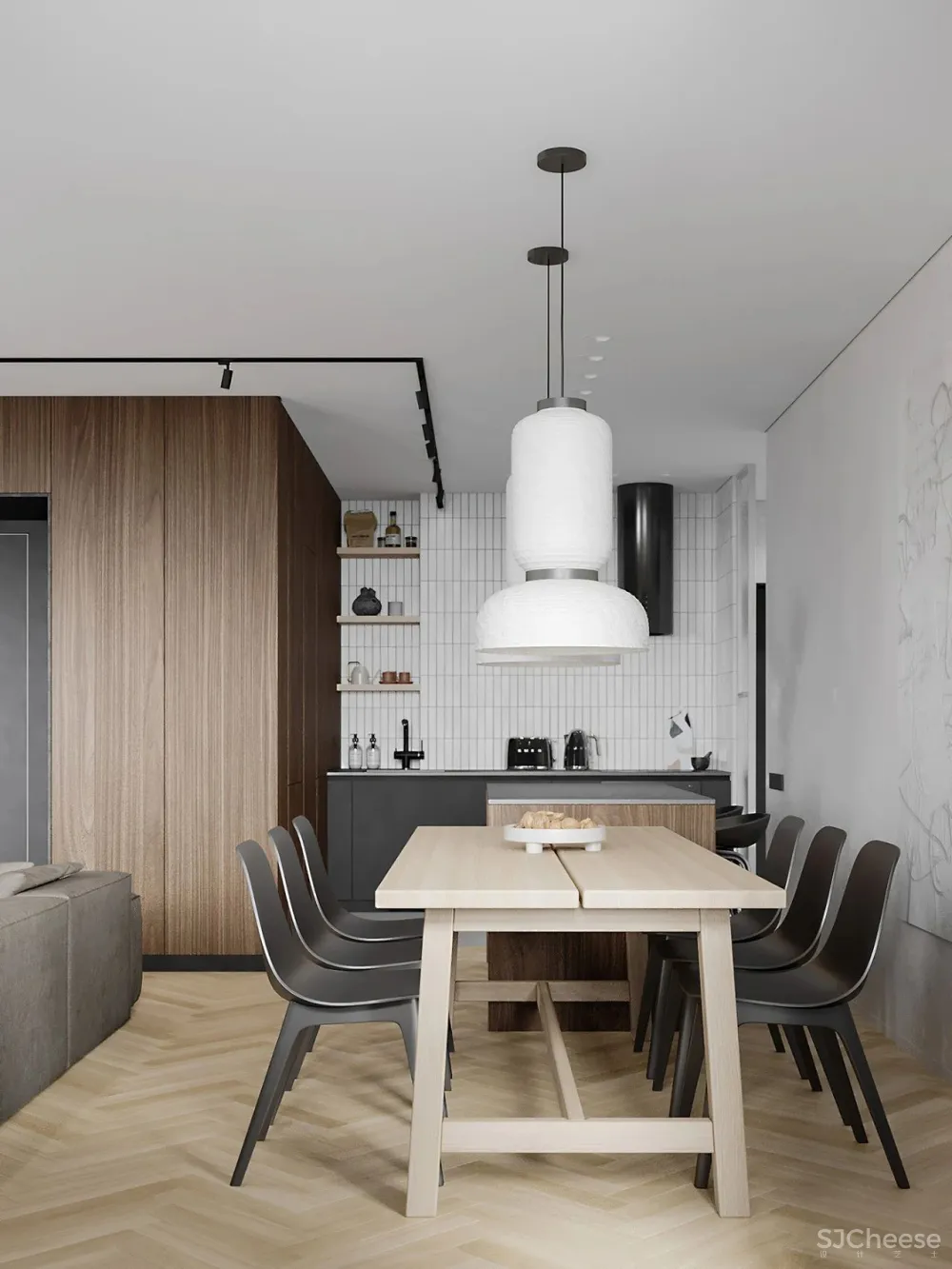 78㎡浅灰 木色,竟然这么漂亮!