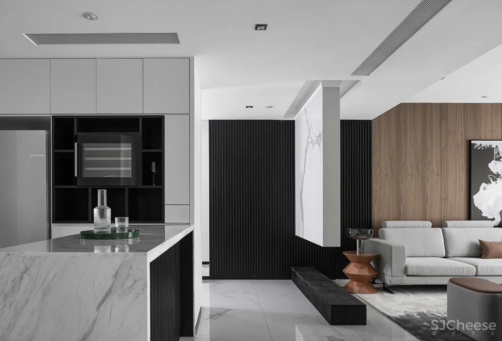 255㎡极简别墅,黑白灰太有格调了!