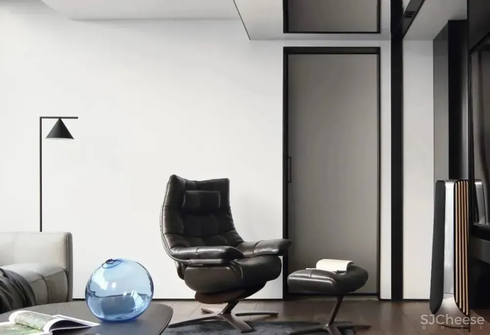 240㎡复式低干预痕迹的设计,在黑白色调中体现高级感 匠人筑语空间设计工作室