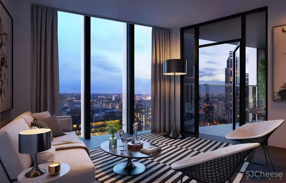 Make Architects设计-世界金融中心,伦敦泰晤士河畔顶奢公寓The Madison