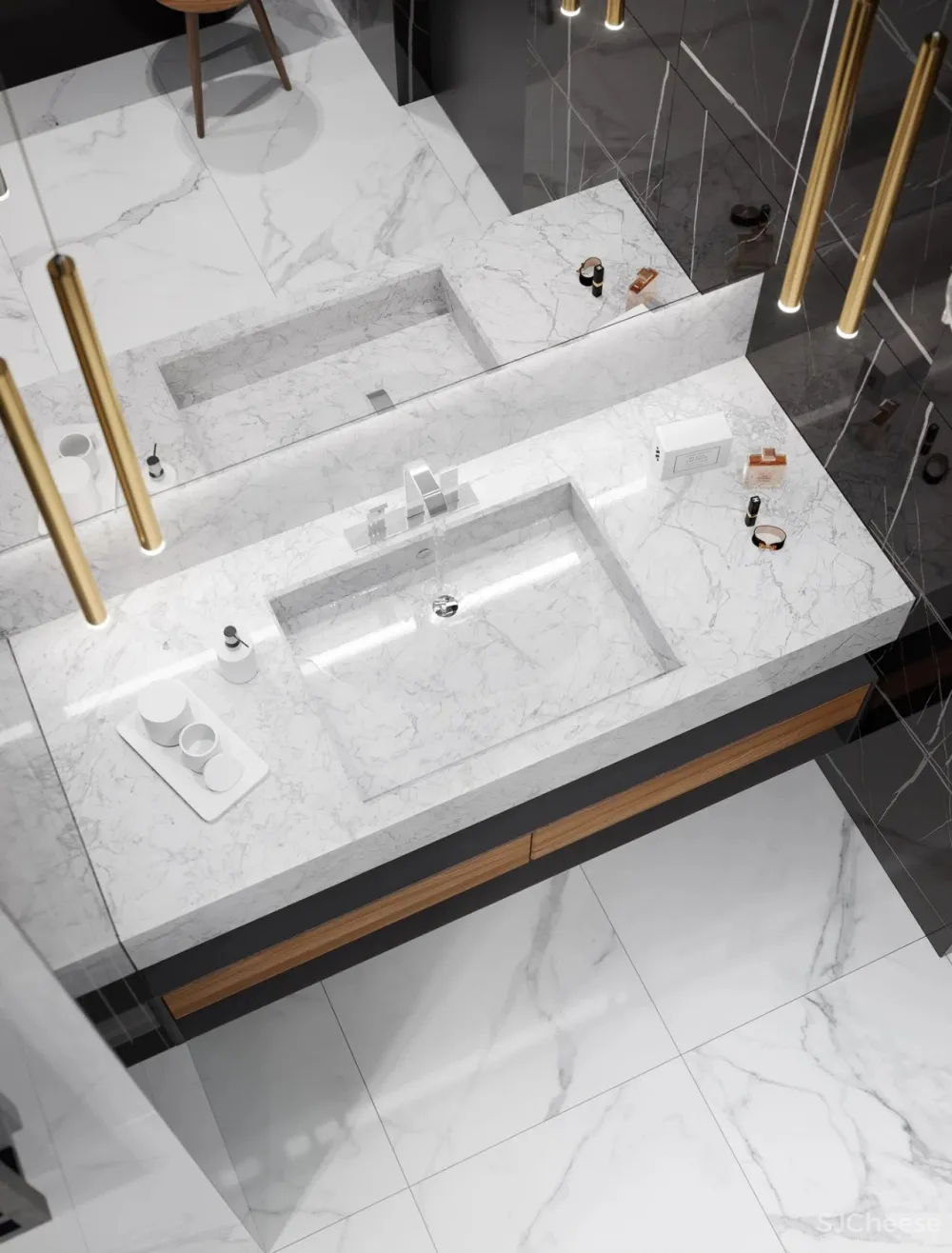 水蓝 浅灰，简约空间的浪漫调性