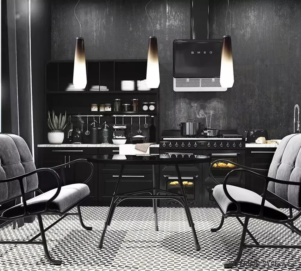 高级黑,超帅气的设计配色!