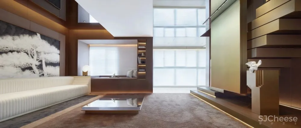 236㎡儒雅复式样板间,褪去形式后的本真,直达心门的素雅风