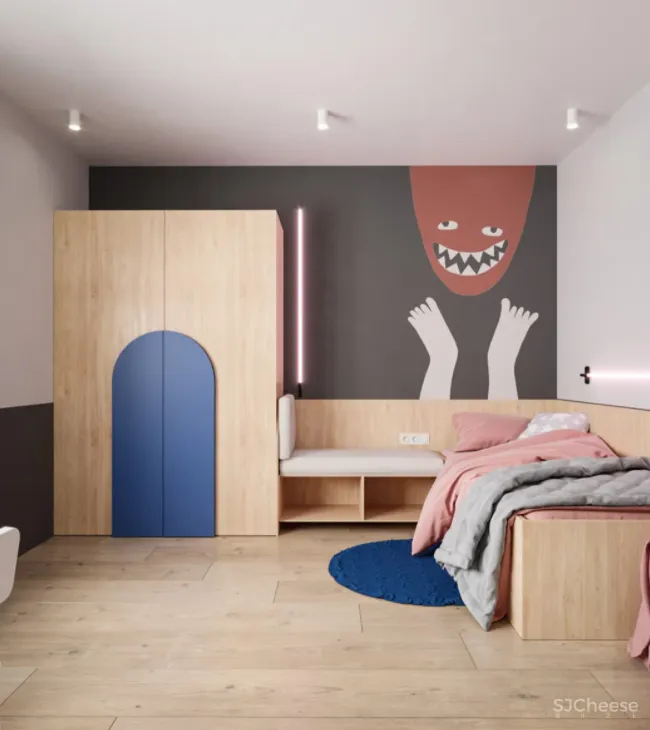 这个家又黑暗又绚烂，既大胆又原始，你会选择住在这个酷酷的空间吗？