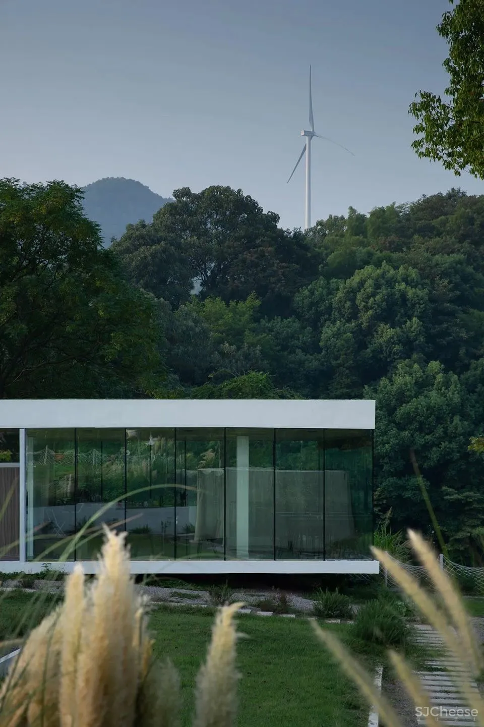 稻田里的极简民宿