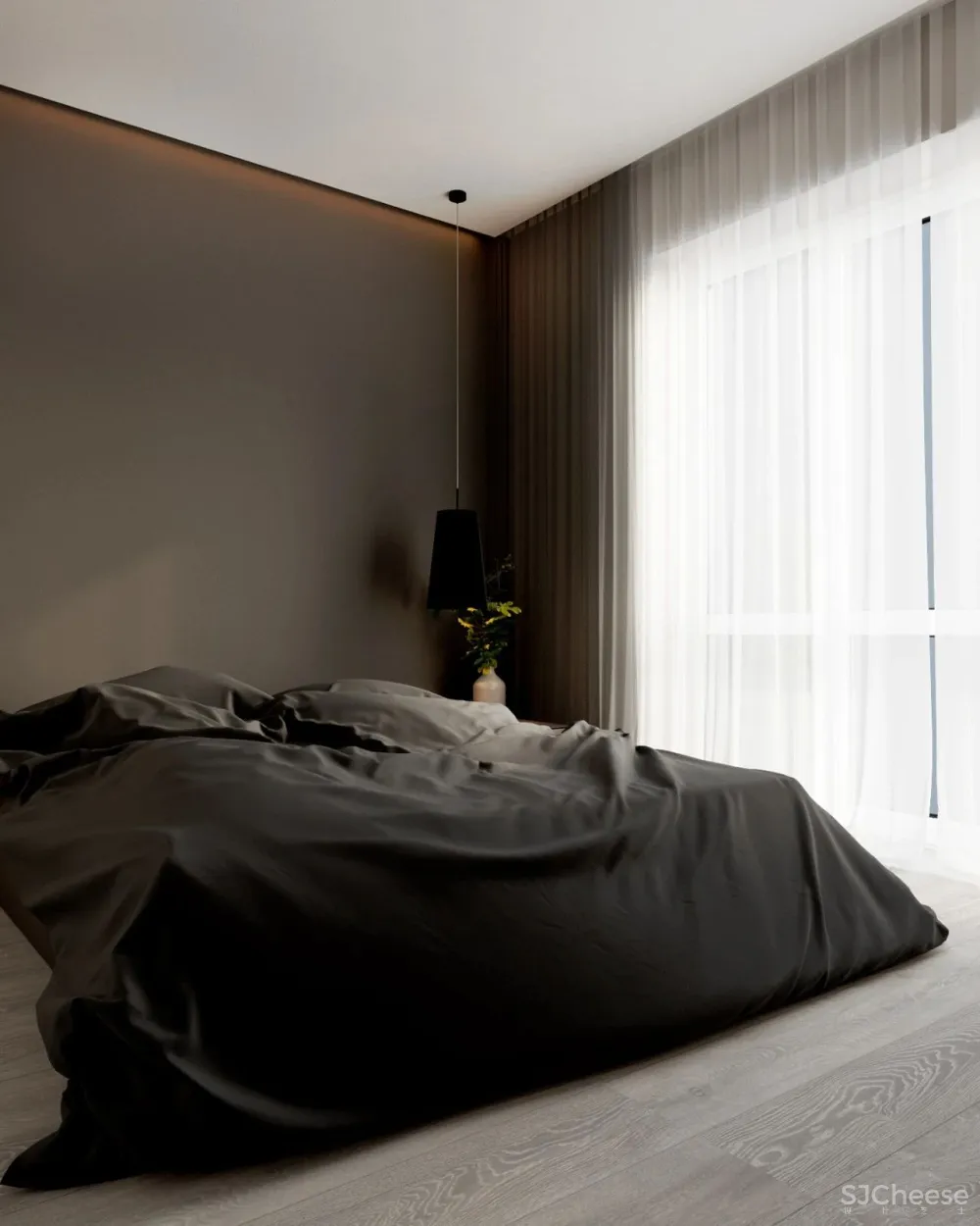 43㎡黑色小户型住宅,网友:这才叫一个人的豪宅!