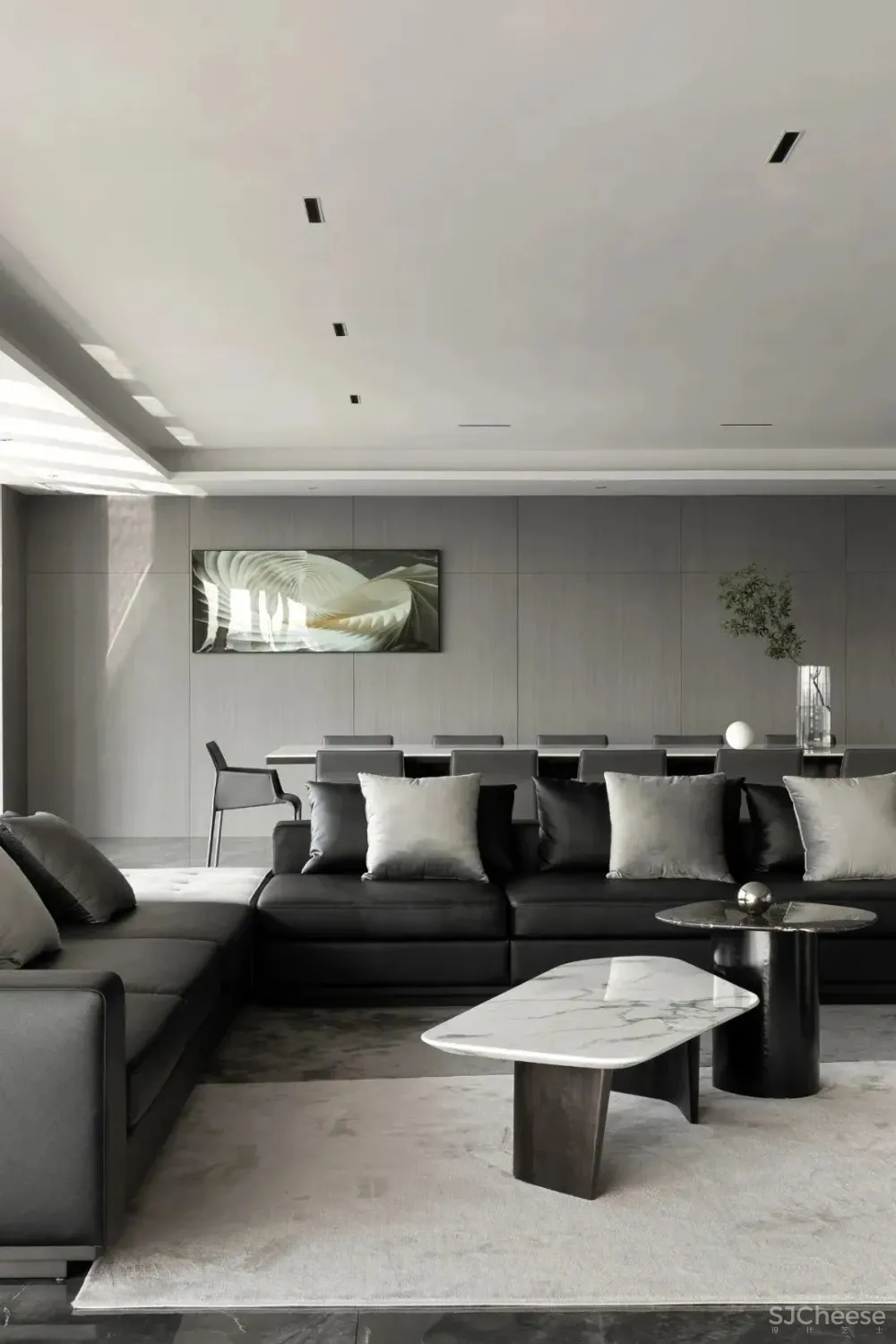 黑白简趣空间，90后都爱的个性潮地 珀阁室内设计