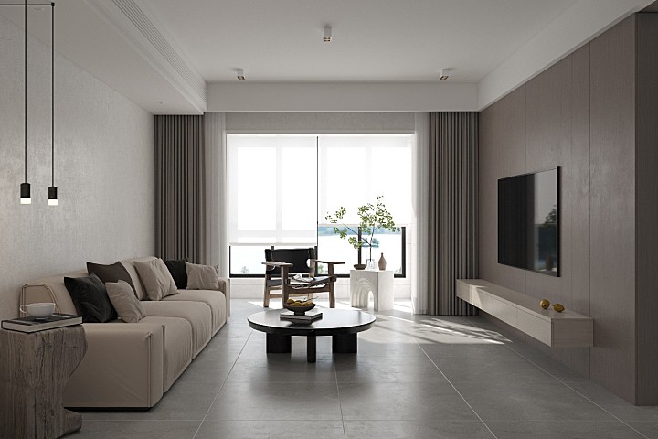 最近流行的奶油色客餐厅