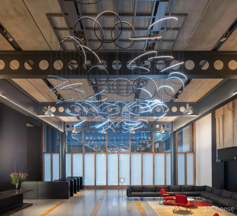 大堂挂幅画,早就过时了!这样的装置才叫灵动